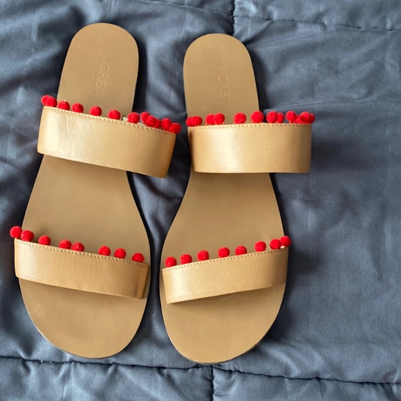 J. Crew Shoes - REPOSH JCREW pom slides EUC size 10